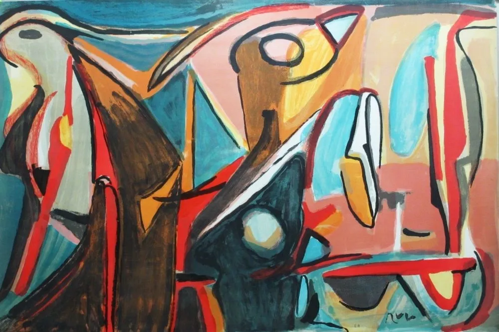 Litografia Van Velde - MP 363 - Eclosion