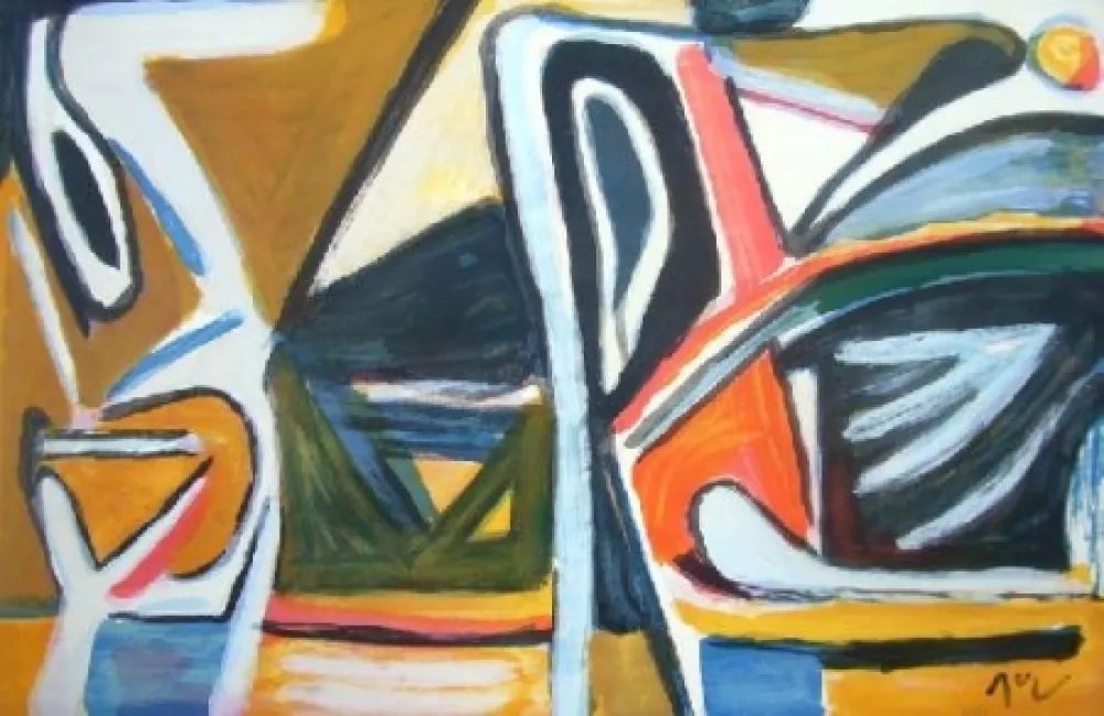 Litografia Van Velde - MP 387-Exubérance