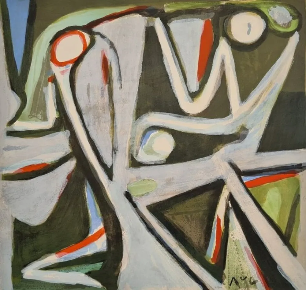 Litografia Van Velde - MP 390 - Désertique