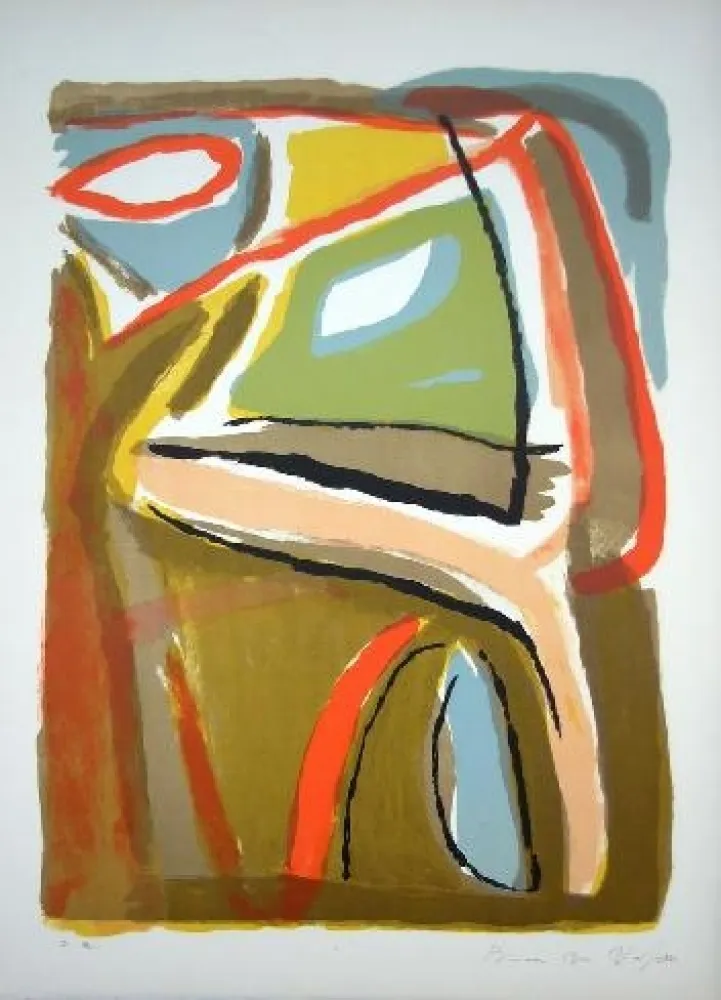 Litografia Van Velde - MP 44 - Soleil