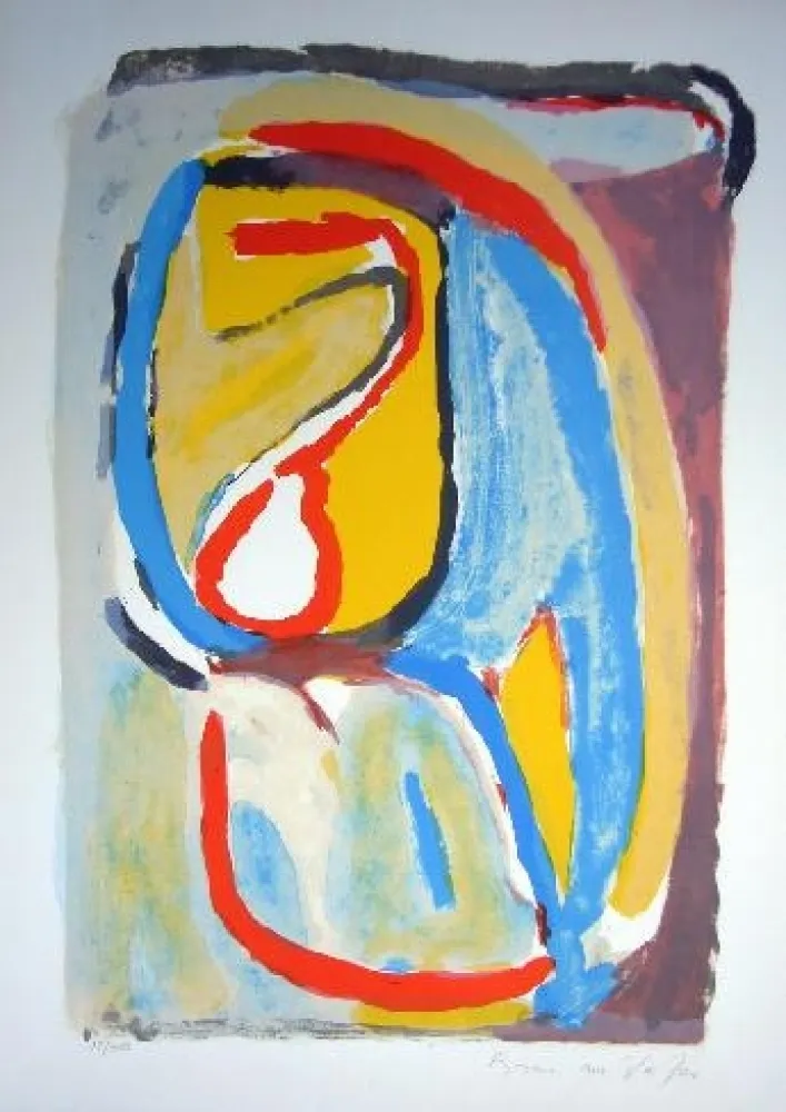 Litografia Van Velde - MP 54 - Matin