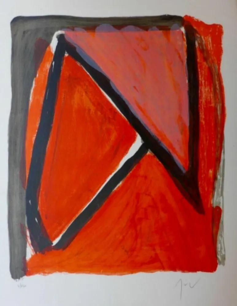 Litografia Van Velde - Partage du rouge