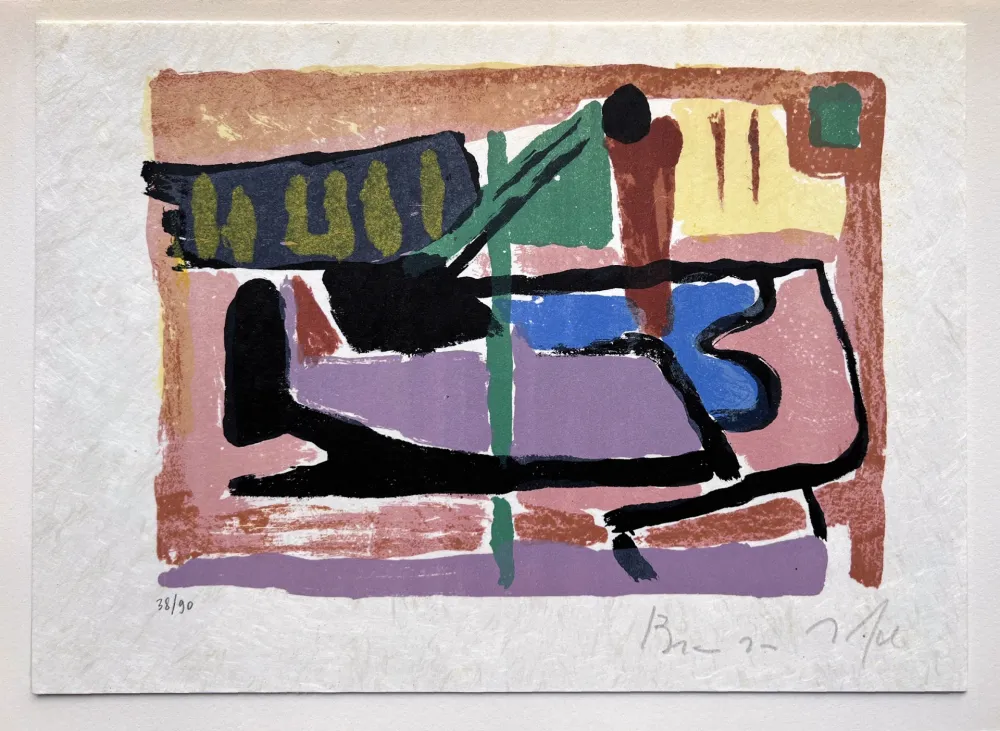 Libro Illustrato Van Velde - Pierre Hébey : Le Mot « buvette ». Quatre lithographies de Bram van Velde (1975)