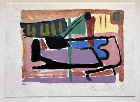 Libro Illustrato Van Velde - Pierre Hébey : Le Mot « buvette ». Quatre lithographies de Bram van Velde (1975)