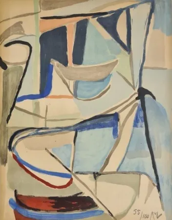 Litografia Van Velde - Sans titre