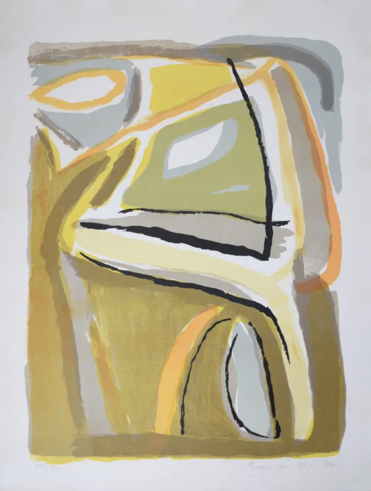 Litografia Van Velde - Soleil, 1968 - Hand-signed