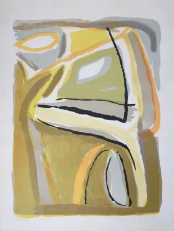 Litografia Van Velde - Soleil, 1968 - Hand-signed