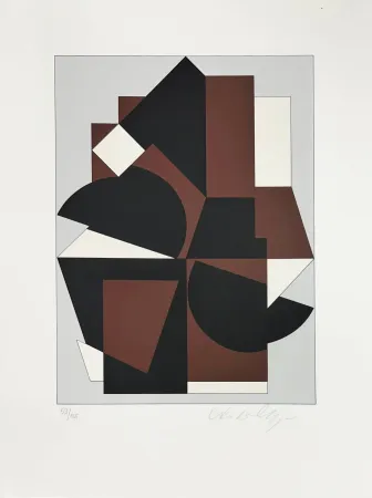 Serigrafia Vasarely - Abstract composition 