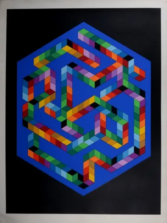 Serigrafia Vasarely - Babel 3
