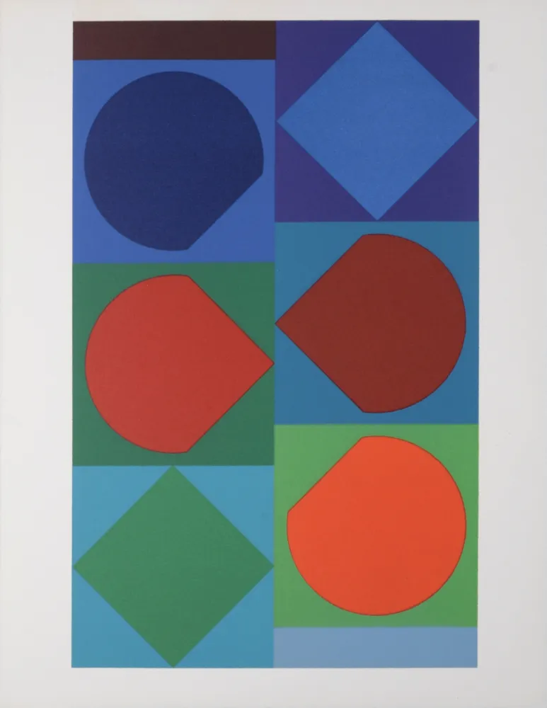 Litografia Vasarely - Beryll, 1972
