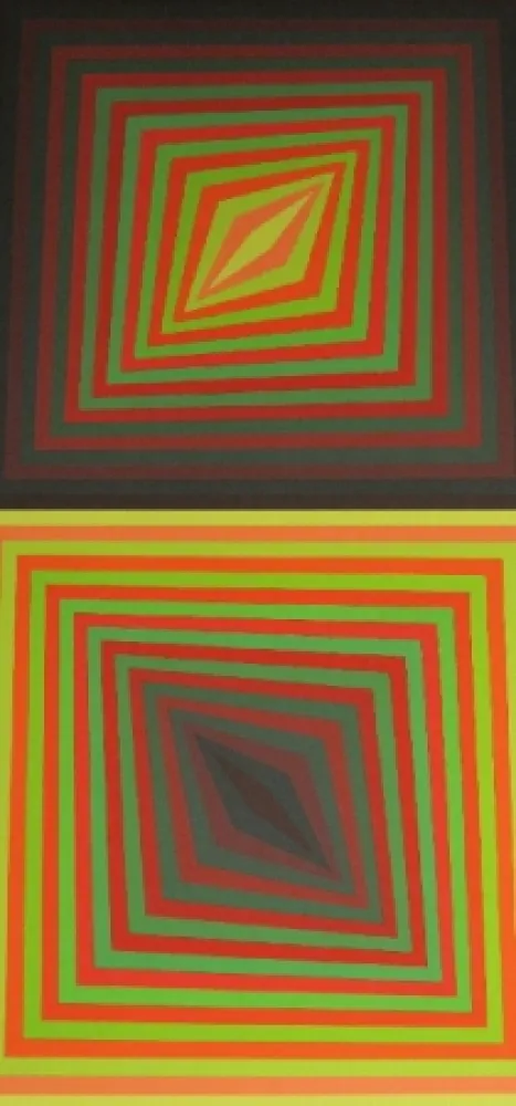 Serigrafia Vasarely - Bi-Rhomb