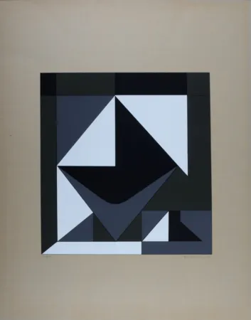 Serigrafia Vasarely - Calles Pequenas de la vieja ciudad