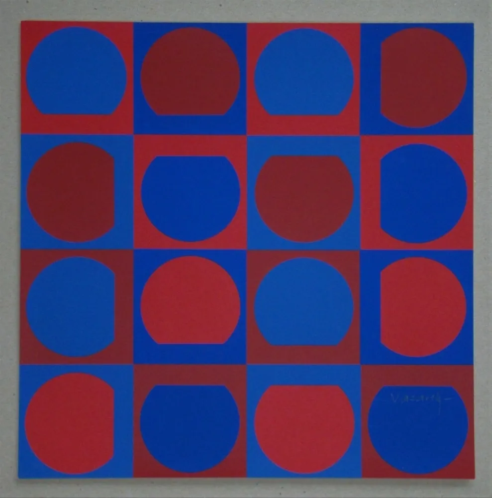 Serigrafia Vasarely - Composition, 1964