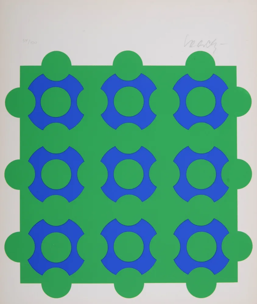 Serigrafia Vasarely - Composition, 1967 - Hand-signed