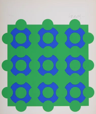 Serigrafia Vasarely - Composition, 1967 - Hand-signed