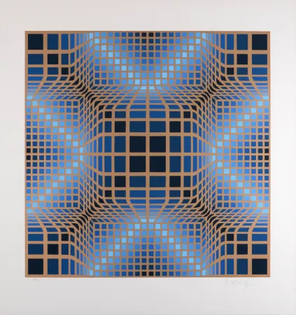 Serigrafia Vasarely - Composition, C. 1970 - Hand-signed & numbered