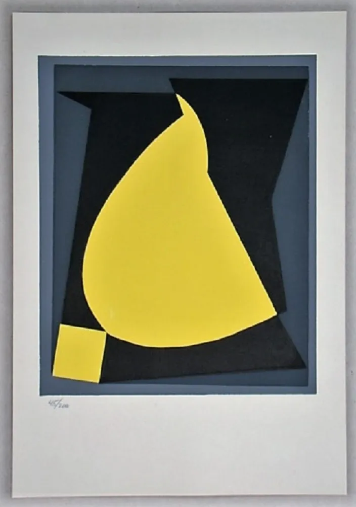 Serigrafia Vasarely - Composition - Geh durch den Spiegel