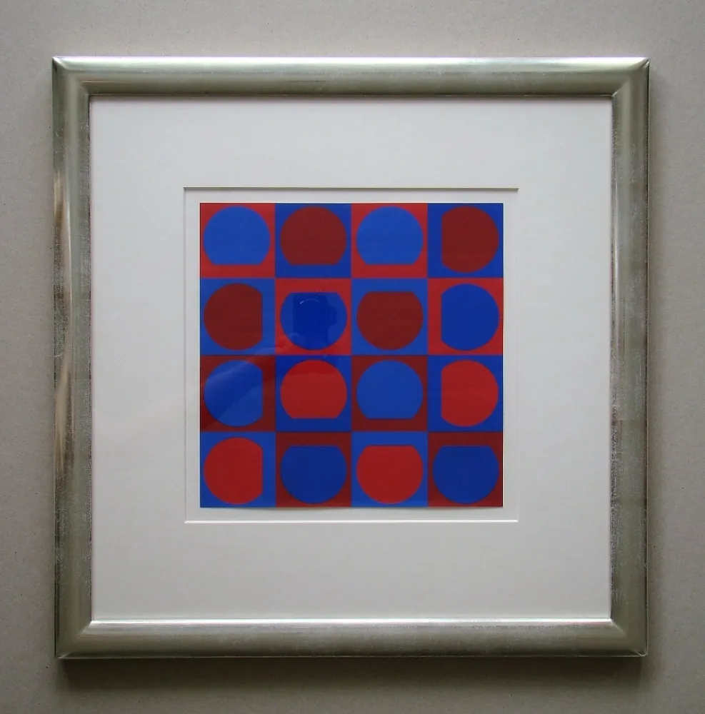 Serigrafia Vasarely - Eridan Rouge