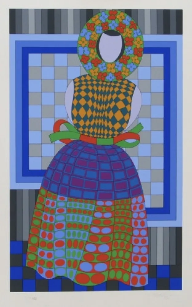 Multiplo Vasarely - Flower Girl