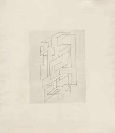 Incisione Vasarely - Gordes Gestalt