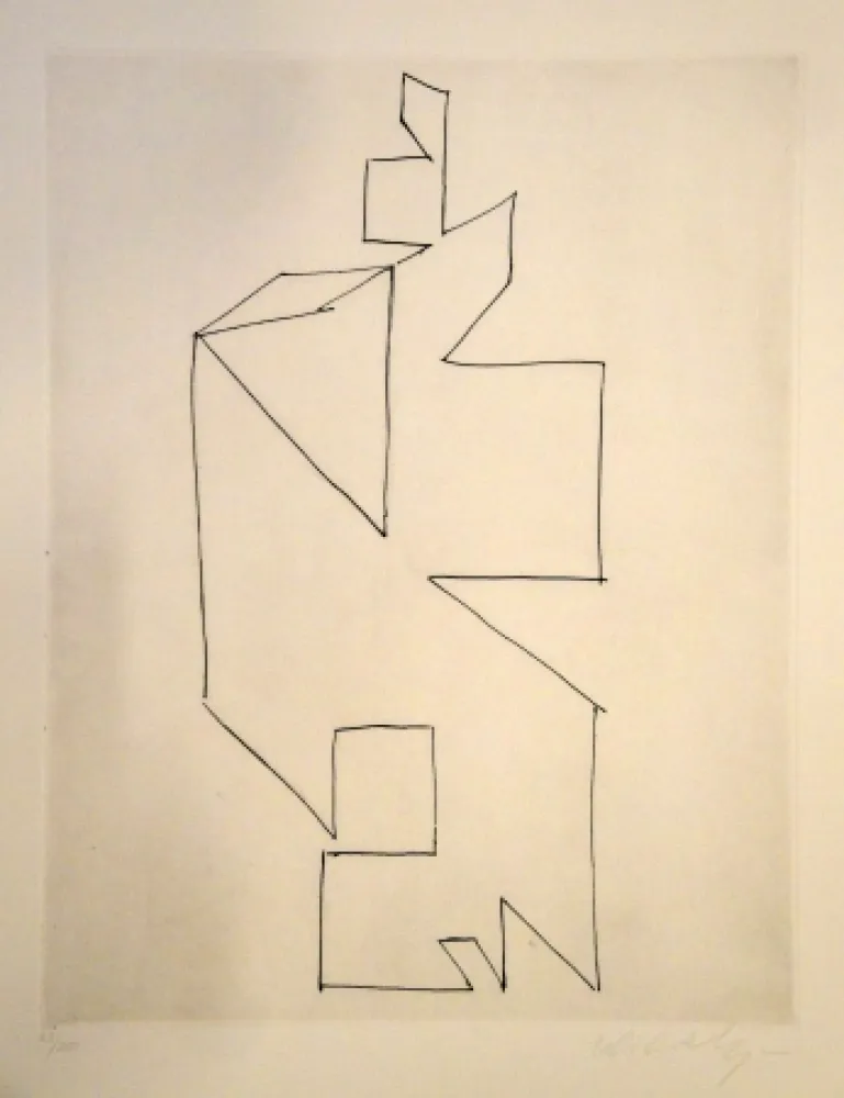 Incisione Vasarely - Gordes Synthèse