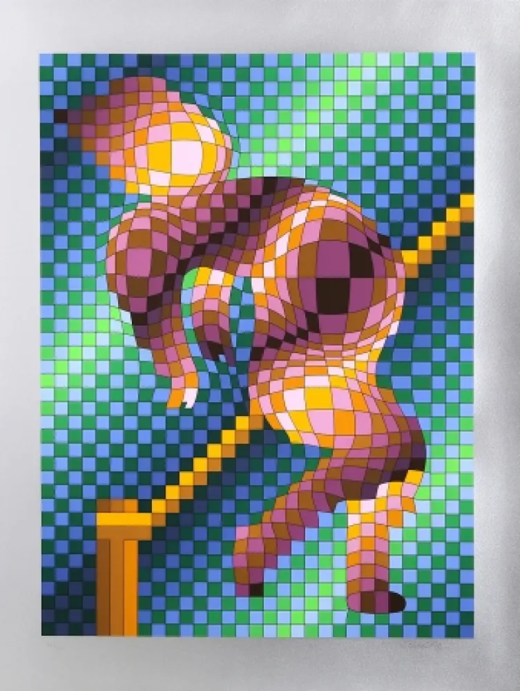 Serigrafia Vasarely - Harlequin Sportif
