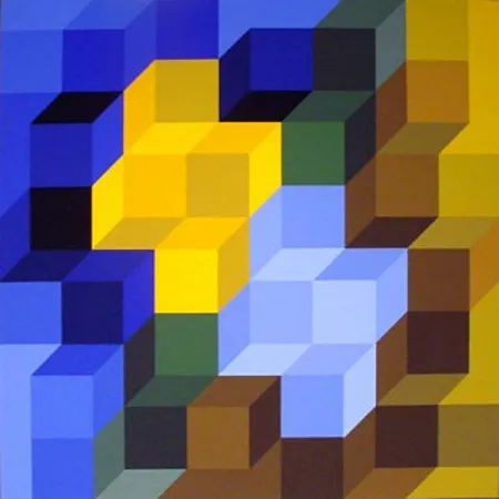 Serigrafia Vasarely - Hexagon 8