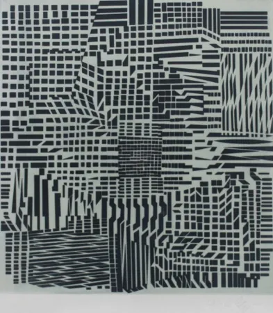 Acquaforte E Acquatinta Vasarely - Hommage a Bach III, ca
