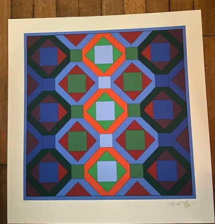 Serigrafia Vasarely - Hommage à Jean-Sebastien Bach