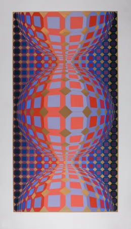 Serigrafia Vasarely - Kabba III, 1988 - Hand-signed
