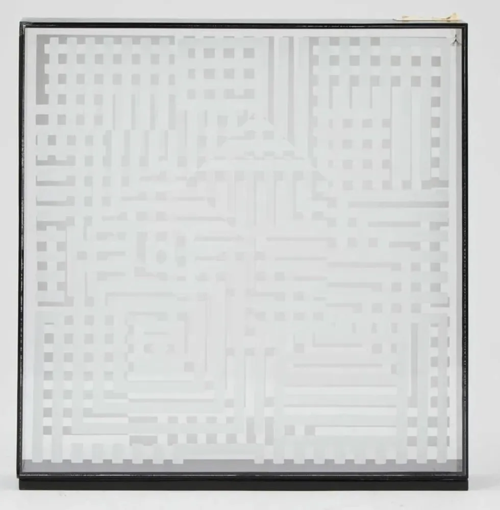 Multiplo Vasarely - Omega 25 Blanc