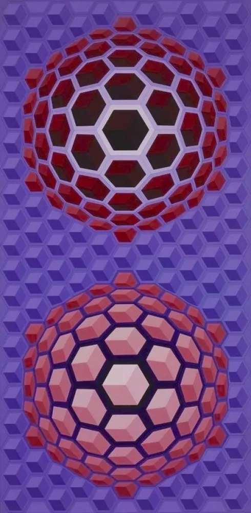 Multiplo Vasarely - Purple long