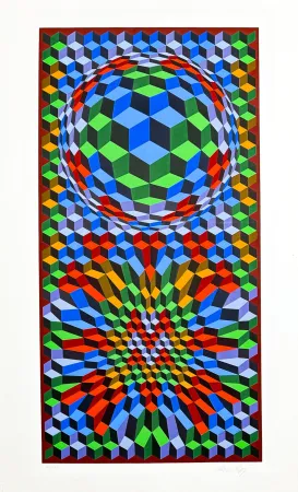 Serigrafia Vasarely - Senza titolo