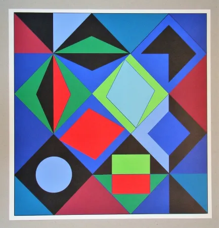 Serigrafia Vasarely - Sikra - 1966