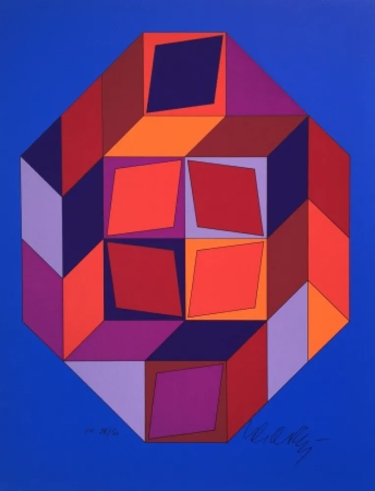 Serigrafia Vasarely - Untitled #7