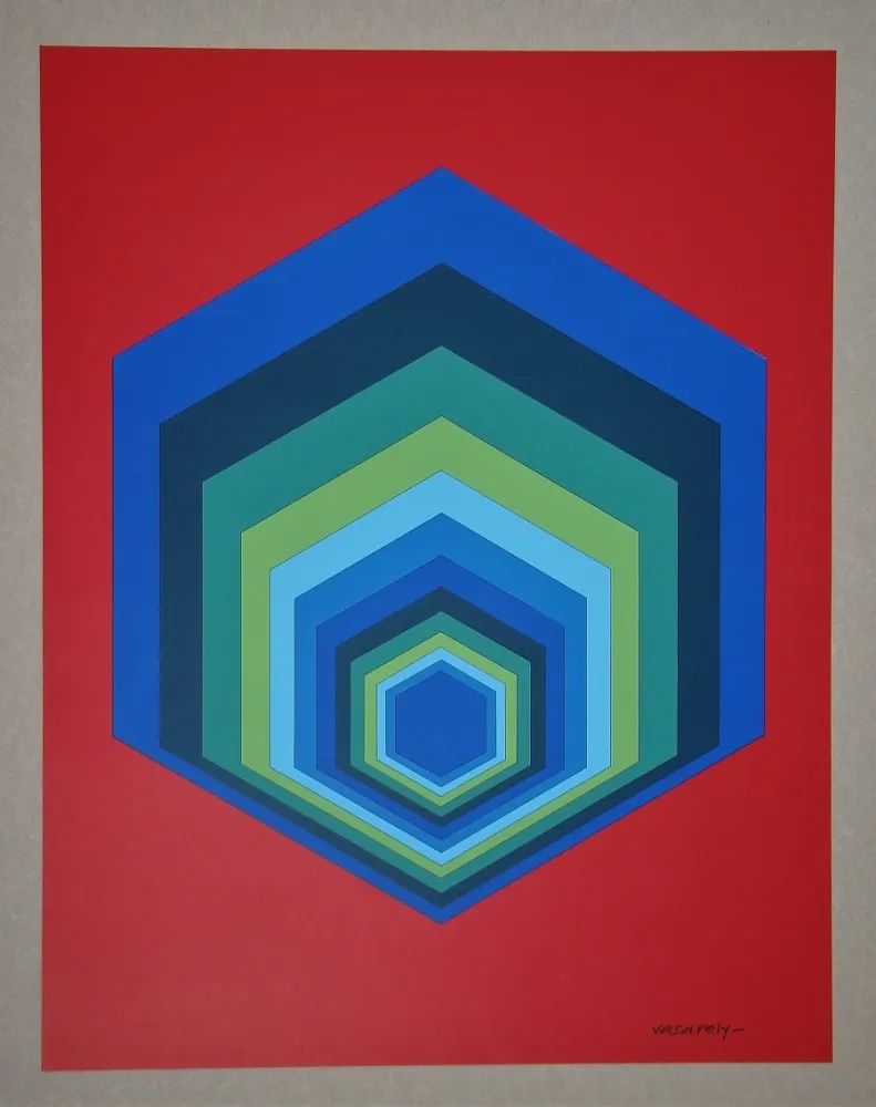 Serigrafia Vasarely - Untitled - Sextans