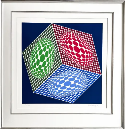 Serigrafia Vasarely - Victor Vasarely (1906–1997) - Paula - Color silkscreen on wove paper - 1989