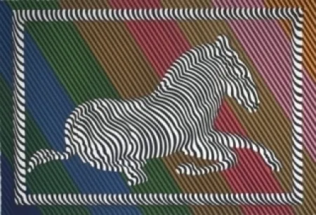 Litografia Vasarely - Zèbre n°3