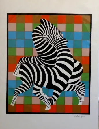 Serigrafia Vasarely - Zebres
