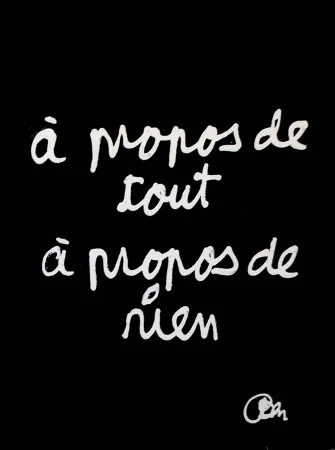 Litografia Vautier - à propos de tout à propos de rien