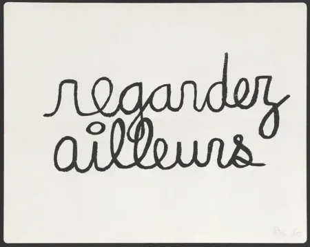 Litografia Vautier - Regardez ailleurs