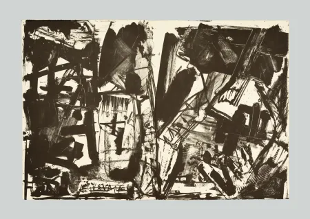 Litografia Vedova - Scontro di situazioni