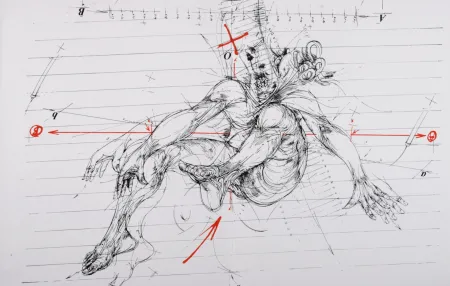 Serigrafia Velickovic - La Chute, 1975