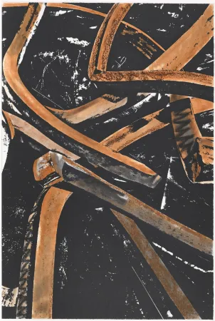 Serigrafia Venet - Untitled III (Combinaison aléatoire de lignes indéterminées)