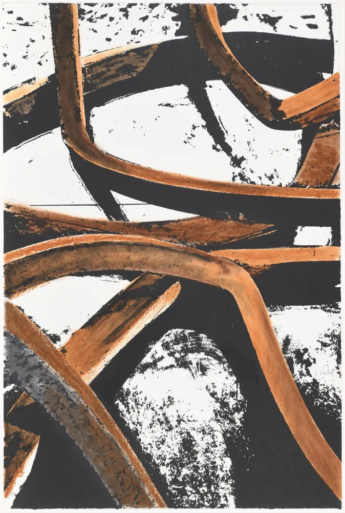 Serigrafia Venet - Untitled IX (Combinaison aléatoire de lignes indéterminées)