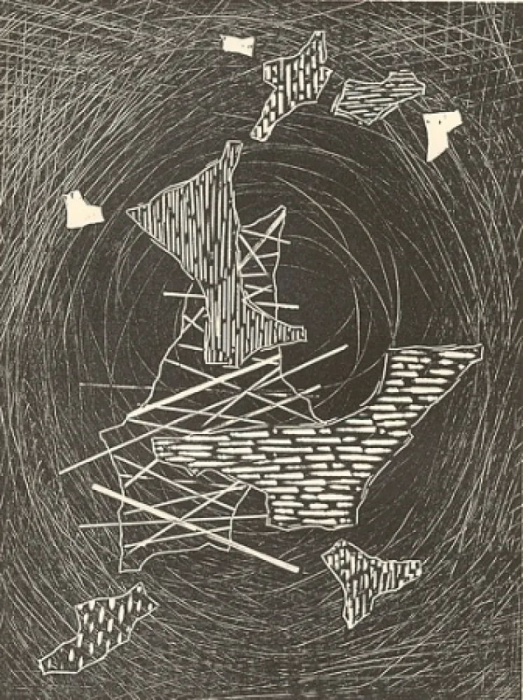 Incisione Su Legno Veronesi - Aspettando il gran vento I