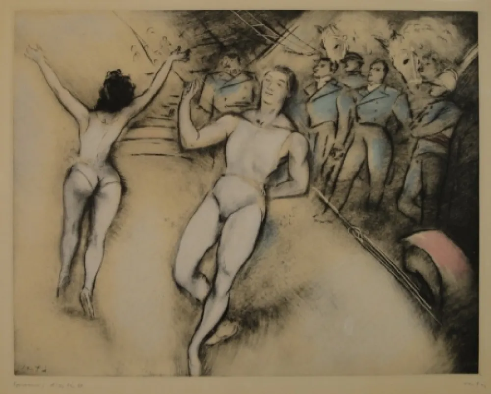 Acquaforte Vertes - (Artisten im Zirkus)