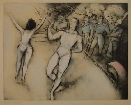 Acquaforte Vertes - (Artisten im Zirkus)