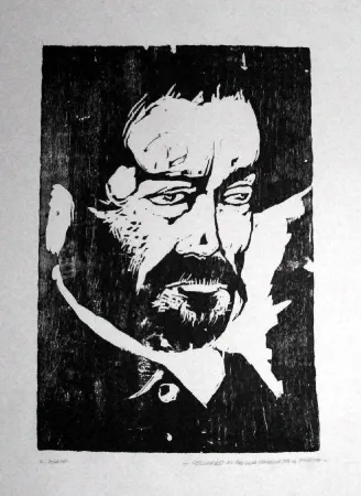 Incisione Su Legno Viani - Capitano di mare