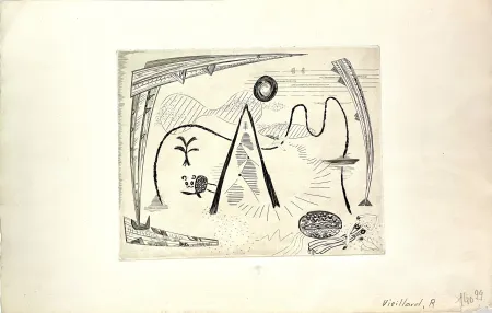 Incisione Vieillard - Jeune Fille à la source